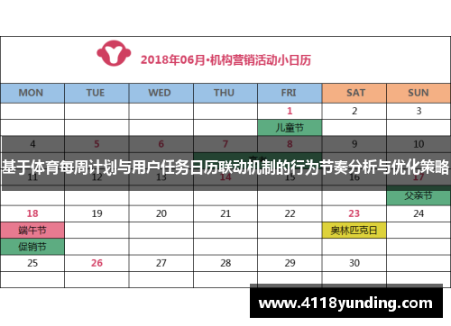 基于体育每周计划与用户任务日历联动机制的行为节奏分析与优化策略